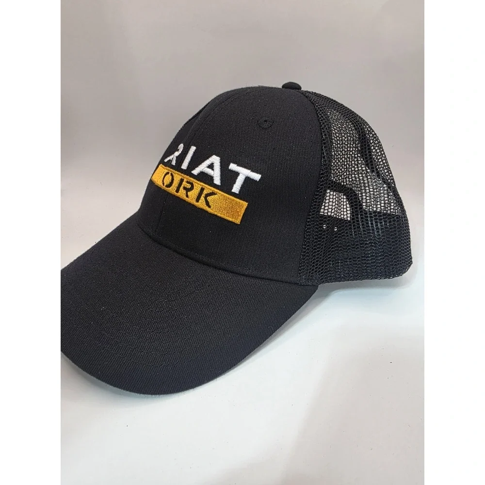 Ariat Trucker Hat Mens One Size Black Good Embroidered Logo Snapback Work Cap